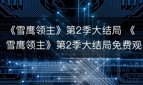 《雪鹰领主》第2季大结局 《雪鹰领主》第2季大结局免费观看