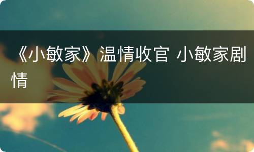 《小敏家》温情收官 小敏家剧情