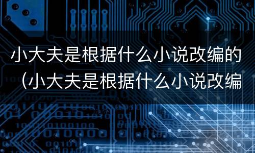 小大夫是根据什么小说改编的（小大夫是根据什么小说改编的电视剧）