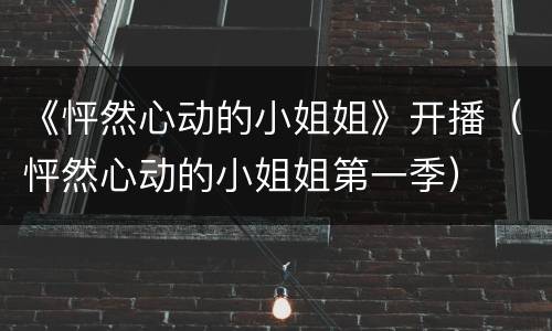 《怦然心动的小姐姐》开播（怦然心动的小姐姐第一季）