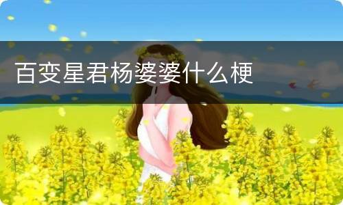 百变星君杨婆婆什么梗