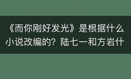 《而你刚好发光》是根据什么小说改编的？陆七一和方岩什么时候在一起？