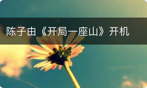 陈子由《开局一座山》开机
