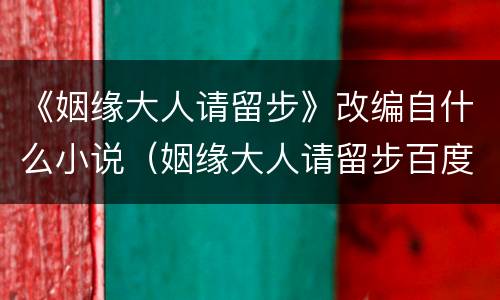 《姻缘大人请留步》改编自什么小说（姻缘大人请留步百度百科）