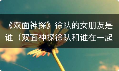 《双面神探》徐队的女朋友是谁（双面神探徐队和谁在一起了）