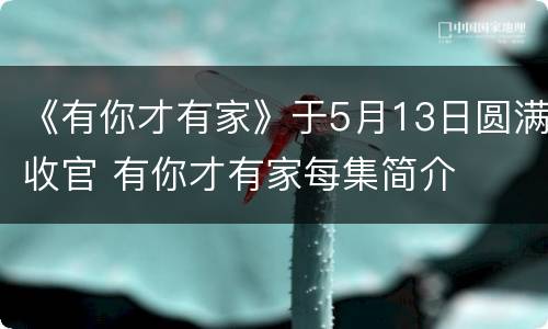《有你才有家》于5月13日圆满收官 有你才有家每集简介
