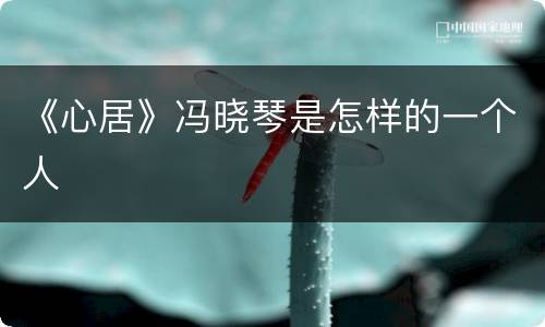 《心居》冯晓琴是怎样的一个人