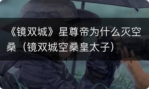 《镜双城》星尊帝为什么灭空桑（镜双城空桑皇太子）