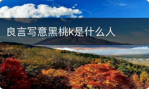 良言写意黑桃k是什么人