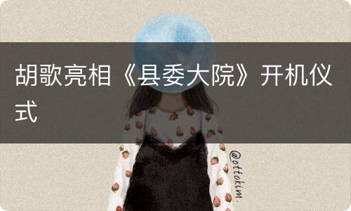 胡歌亮相《县委大院》开机仪式