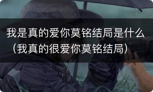 我是真的爱你莫铭结局是什么（我真的很爱你莫铭结局）