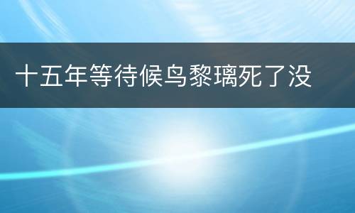 十五年等待候鸟黎璃死了没