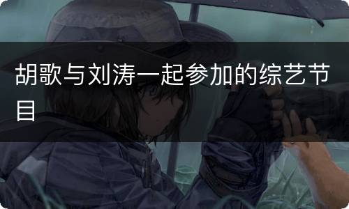 胡歌与刘涛一起参加的综艺节目