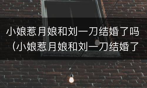 小娘惹月娘和刘一刀结婚了吗（小娘惹月娘和刘一刀结婚了吗视频）