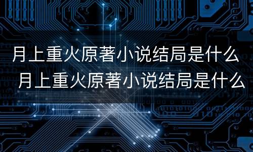 月上重火原著小说结局是什么 月上重火原著小说结局是什么?林奉紫最后和谁在一起