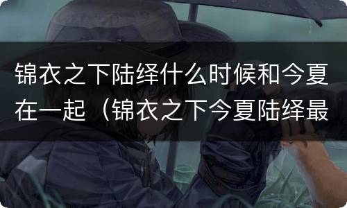 锦衣之下陆绎什么时候和今夏在一起（锦衣之下今夏陆绎最后有没有在一起）