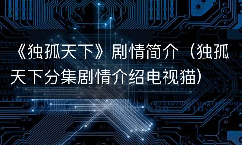 《独孤天下》剧情简介（独孤天下分集剧情介绍电视猫）