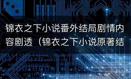 锦衣之下小说番外结局剧情内容剧透（锦衣之下小说原著结局）