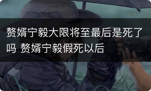 赘婿宁毅大限将至最后是死了吗 赘婿宁毅假死以后
