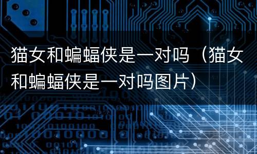 猫女和蝙蝠侠是一对吗（猫女和蝙蝠侠是一对吗图片）