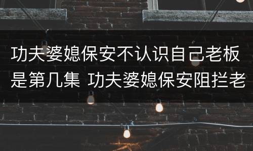 功夫婆媳保安不认识自己老板是第几集 功夫婆媳保安阻拦老板是哪集