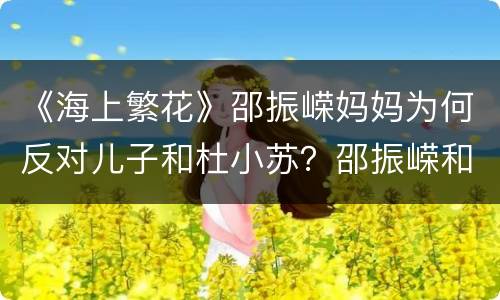 《海上繁花》邵振嵘妈妈为何反对儿子和杜小苏？邵振嵘和杜小苏结局如何？
