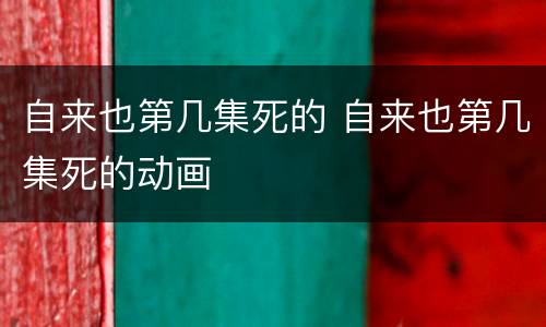 自来也第几集死的 自来也第几集死的动画